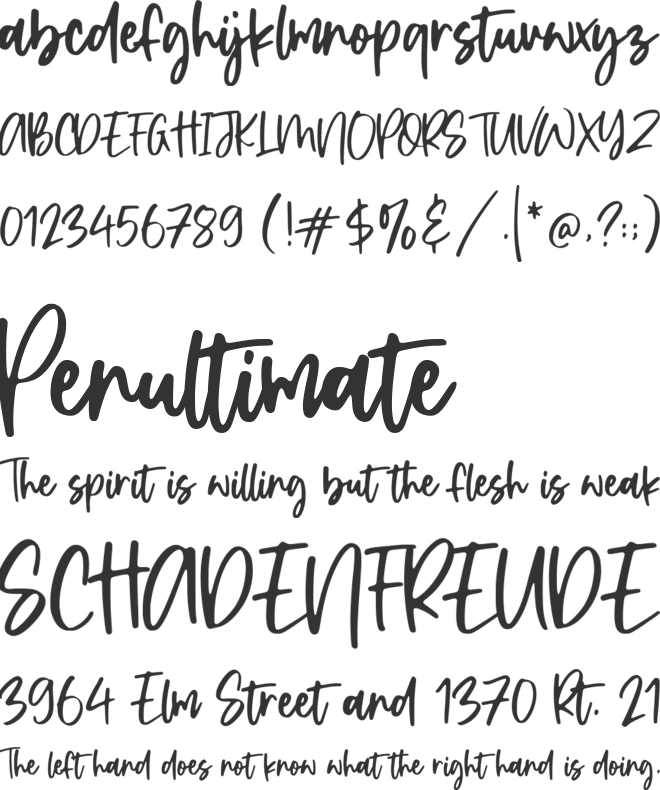 Shadow Party font preview