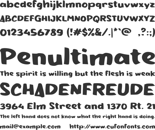 d Denyut font preview