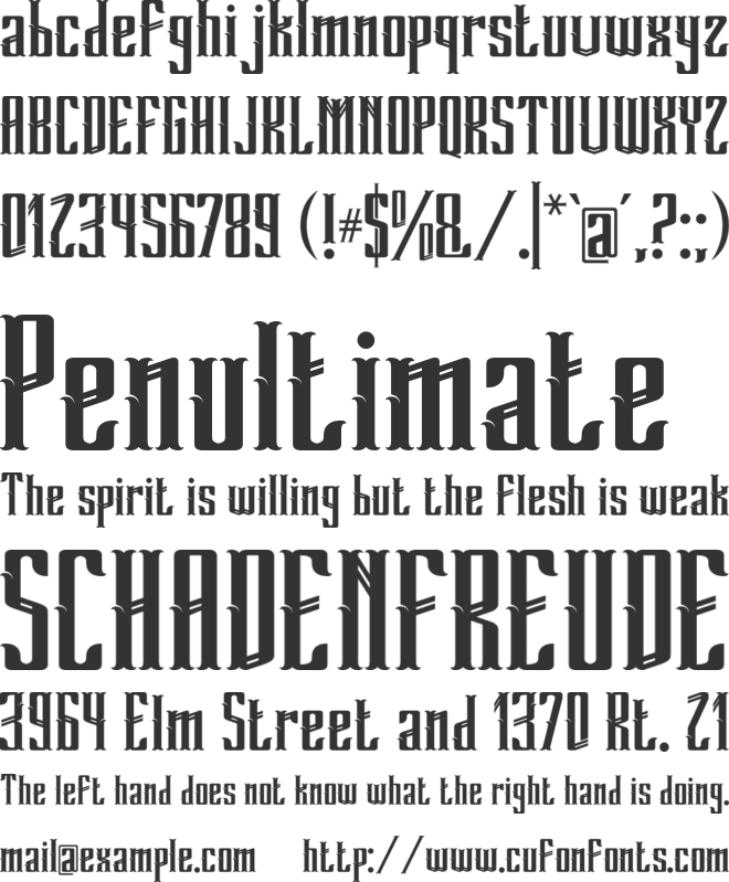 Grandeven font preview