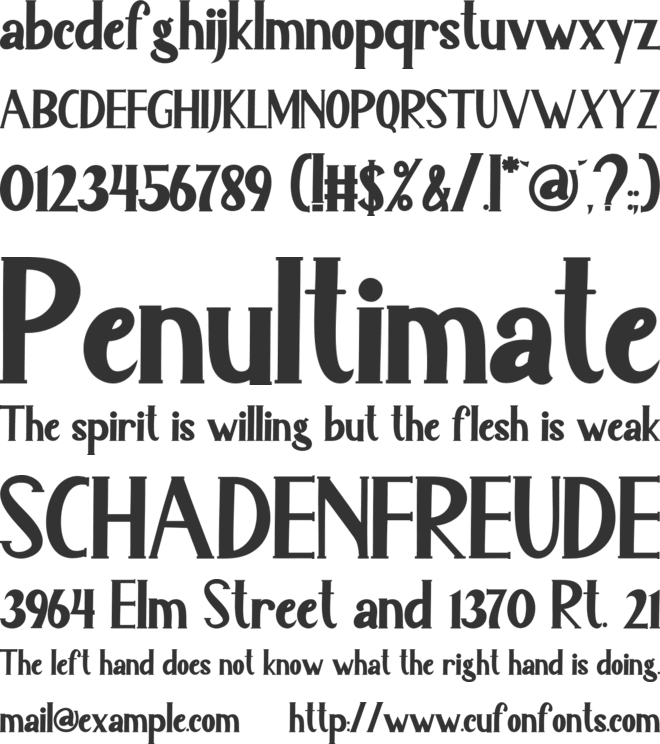 Maletha Collection font preview