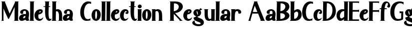 Maletha Collection Regular font