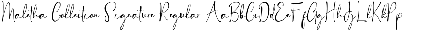 Maletha Collection Signature Regular font