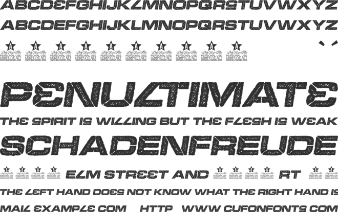 BOOKER  PERSONAL USE font preview
