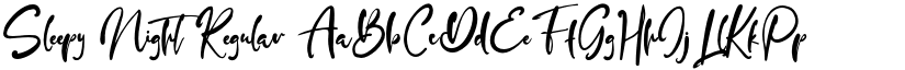 Sleepy Night Regular font
