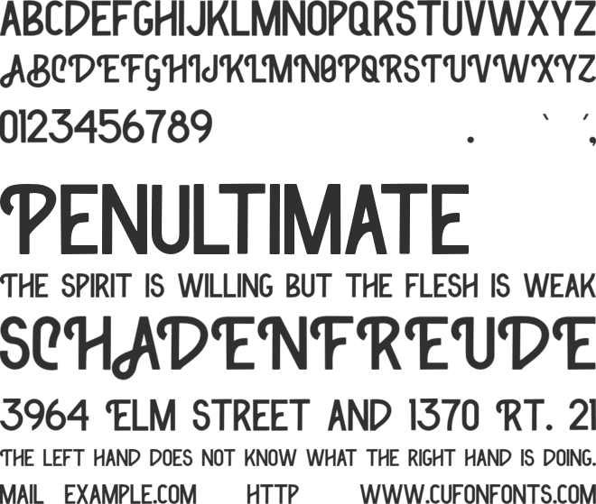Classic Bronze font preview