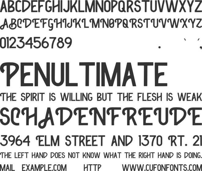 Classic Bronze font preview