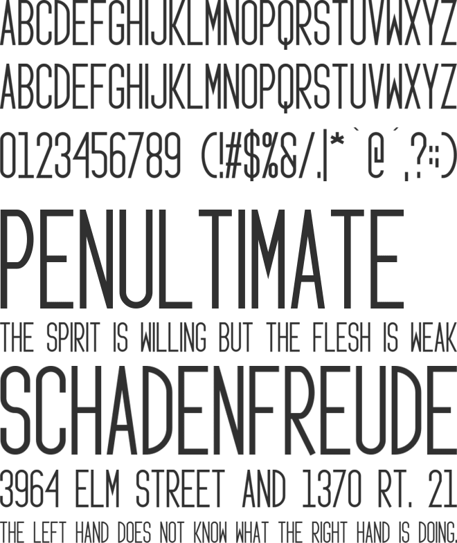 Ignotum font preview