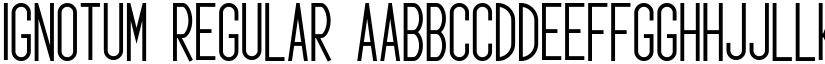 Ignotum Regular font