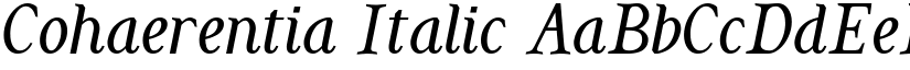 Cohaerentia Italic font