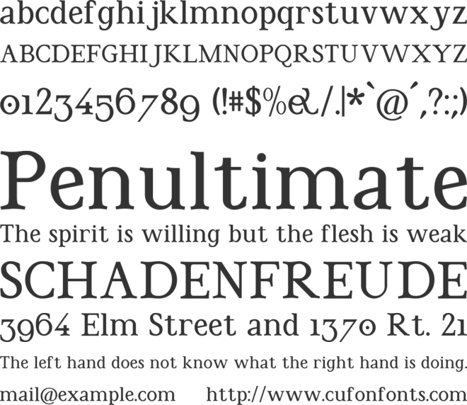 Cohaerentia font preview