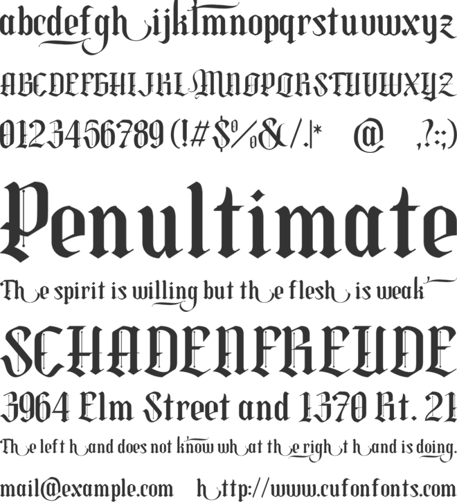 Mokgech font preview