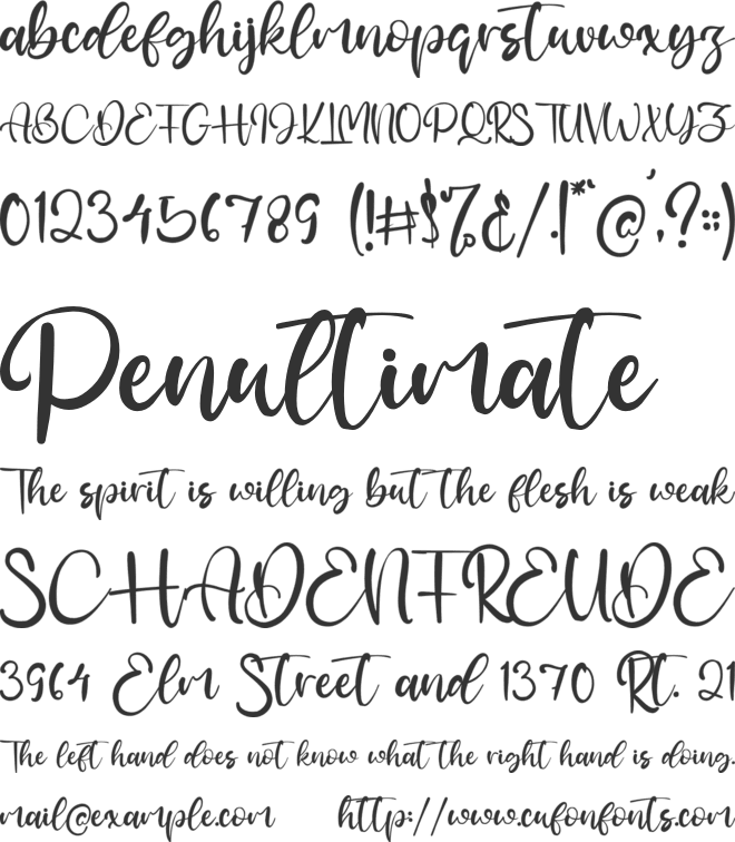 Dear Jerman font preview