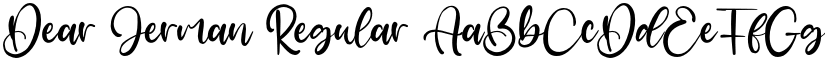 Dear Jerman Regular font