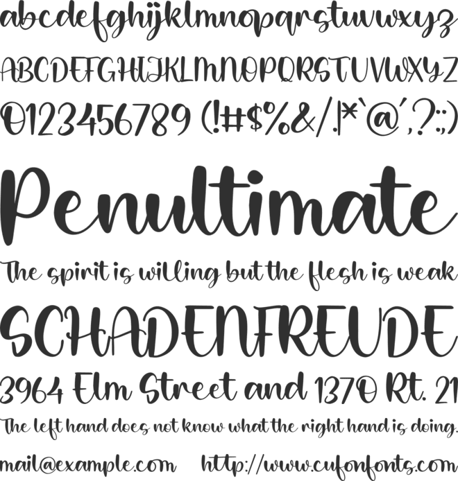 Hulahop Sweeti font preview
