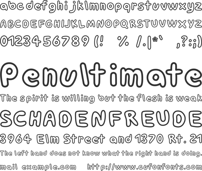 ColoringKids font preview