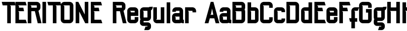 TERITONE Regular font