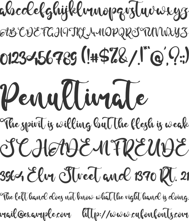 Burcaster font preview