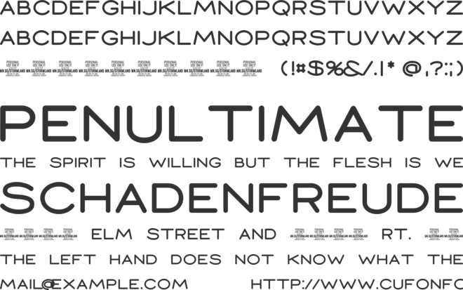 Stormland PERSONAL USE ONLY font preview