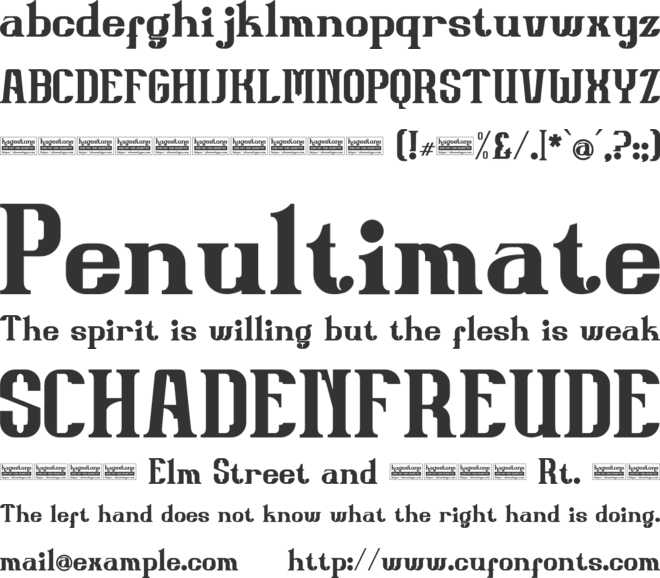 Kagestone font preview