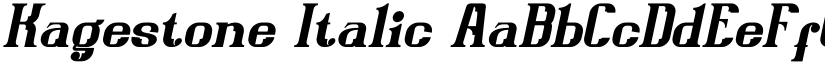 Kagestone Italic font