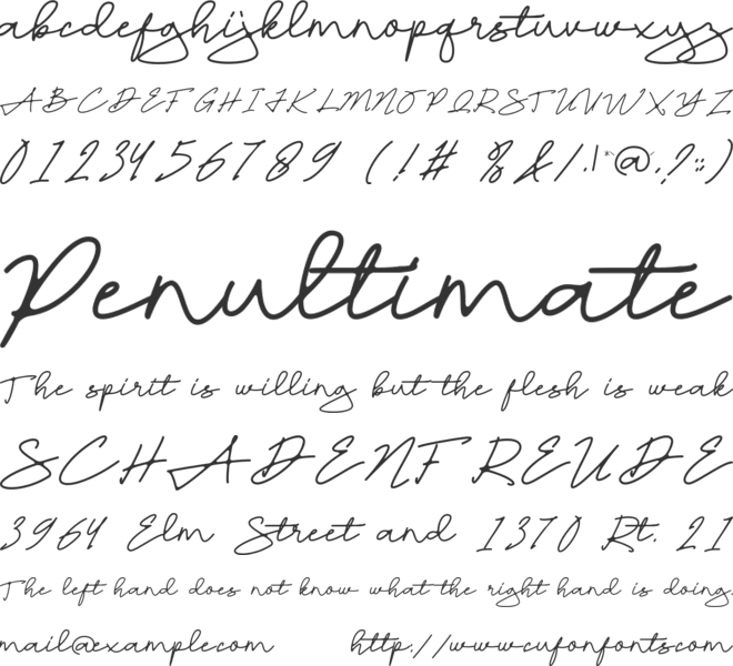 Lesty font preview