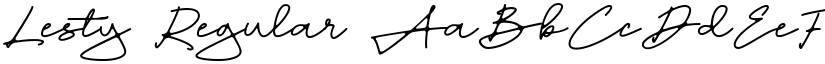 Lesty Regular font