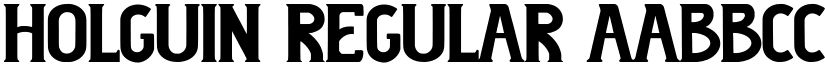 Holguin Regular font