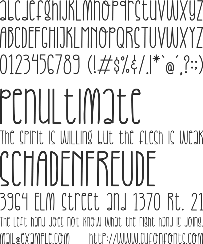 Happy Cookies font preview