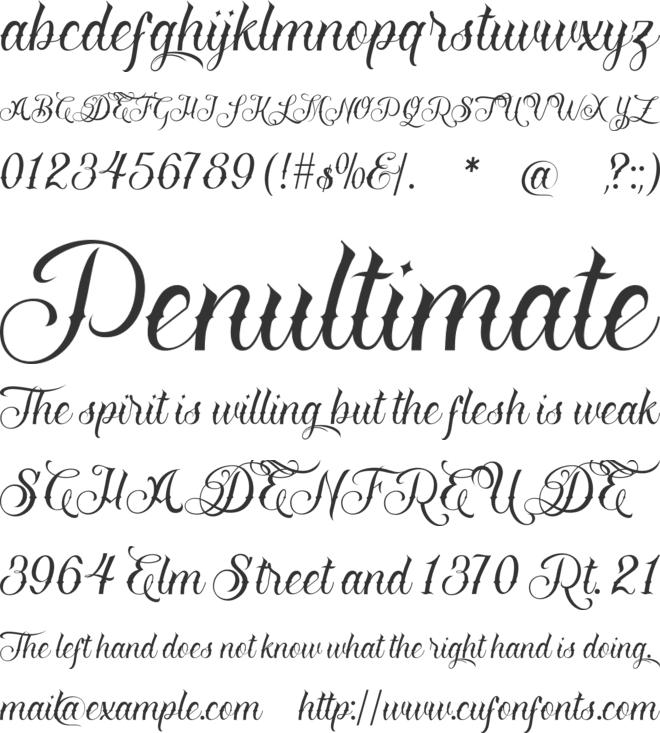 Durango font preview