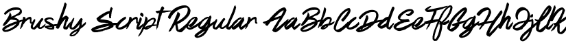 Brushy Script Regular font