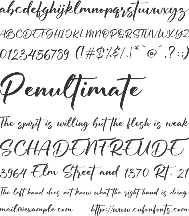 Berdiolla font preview