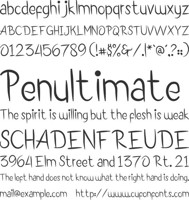 Glory Lake font preview