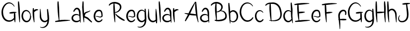 Glory Lake Regular font