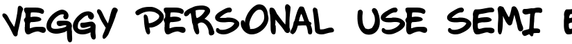 VEGgY PERSONAL USE Semi-expanded Medium font