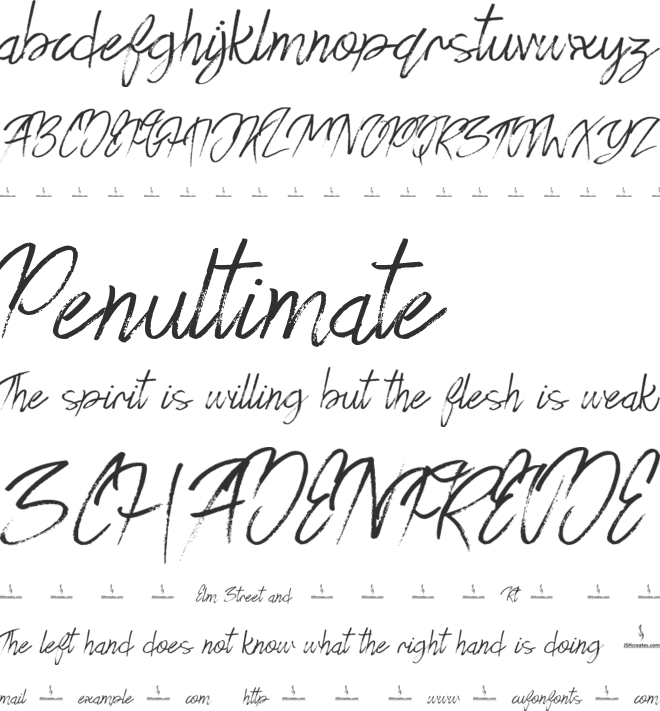 Perfect Coffee font preview