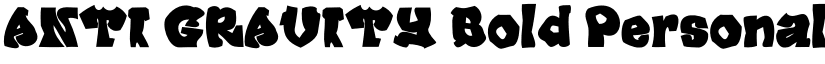 ANTI GRAVITY Bold Personal Use font