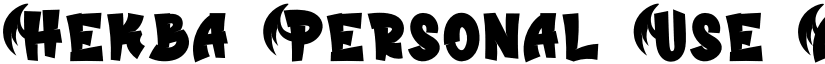 Hekba Personal Use font