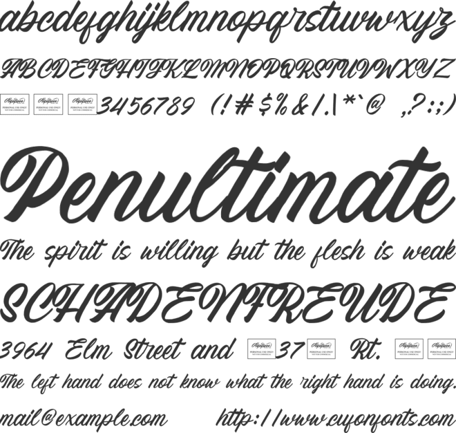 Memphis font preview