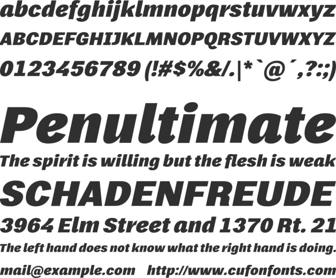 Frock font preview