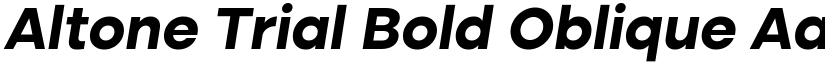 Altone Trial Bold Oblique font