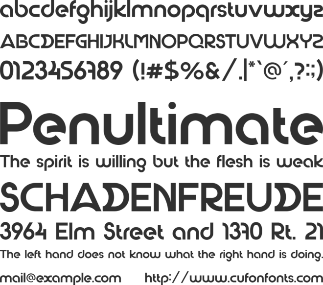 URIAL FONT font preview