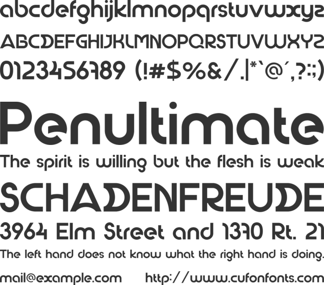 URIAL FONT font preview