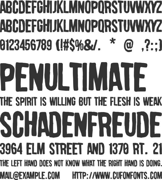 camello de spit font preview