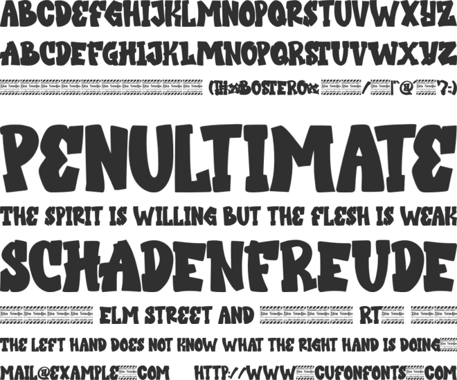 Bostero personal use font preview