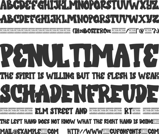 Bostero personal use font preview