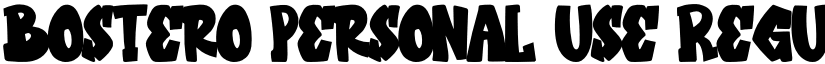 Bostero personal use Regular font