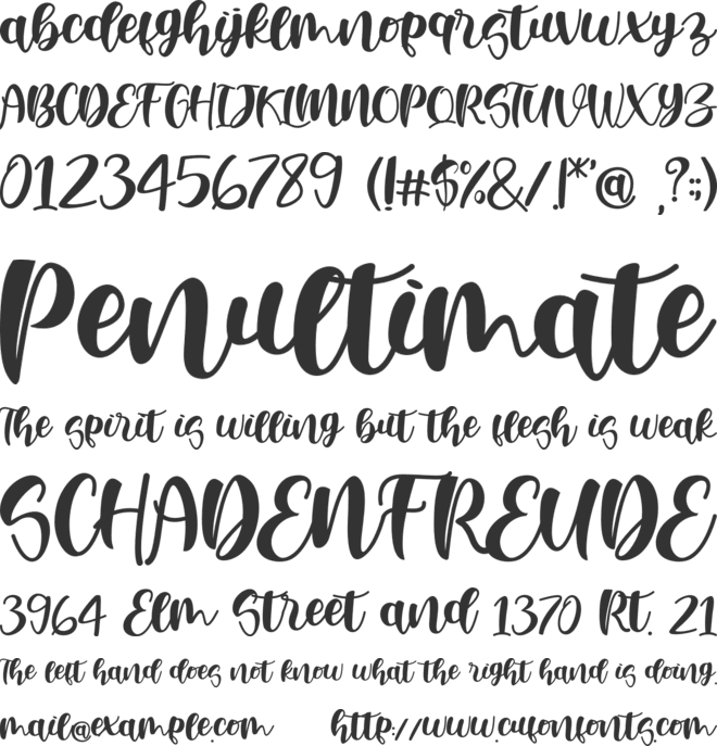 Bella Safira font preview