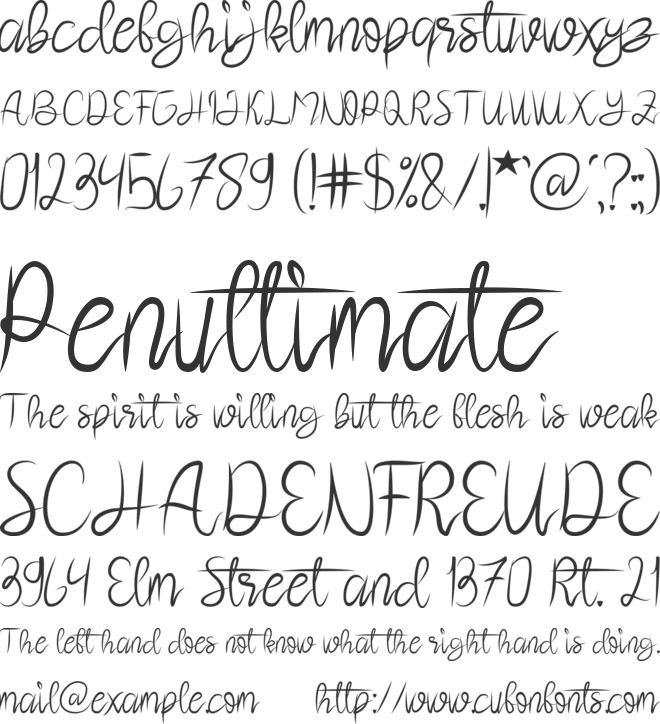 Garputala font preview