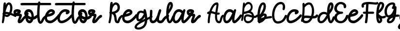Protector Regular font