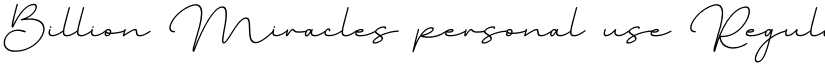 Billion Miracles personal use Regular font
